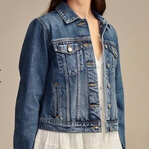 Lucky Brand Tomboy Trucker Denim Blue Jean Cropped Jacket Women’s Size M